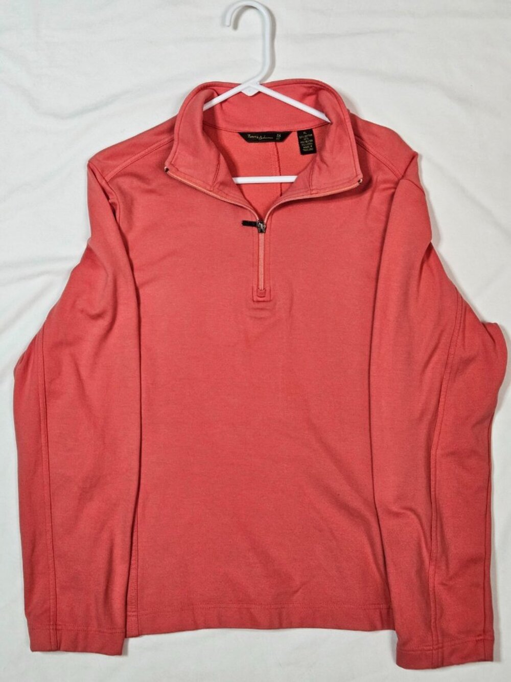 Tommy Bahama Coral Quarter Zip Pullover XL 🪸